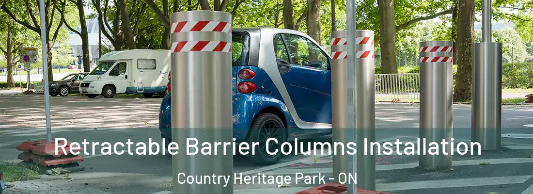  Retractable Barrier Columns Installation Country Heritage Park - ON